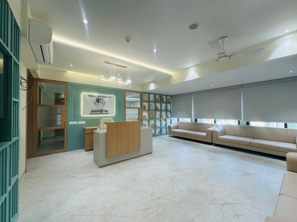 reception area view of aarogya heart clinic